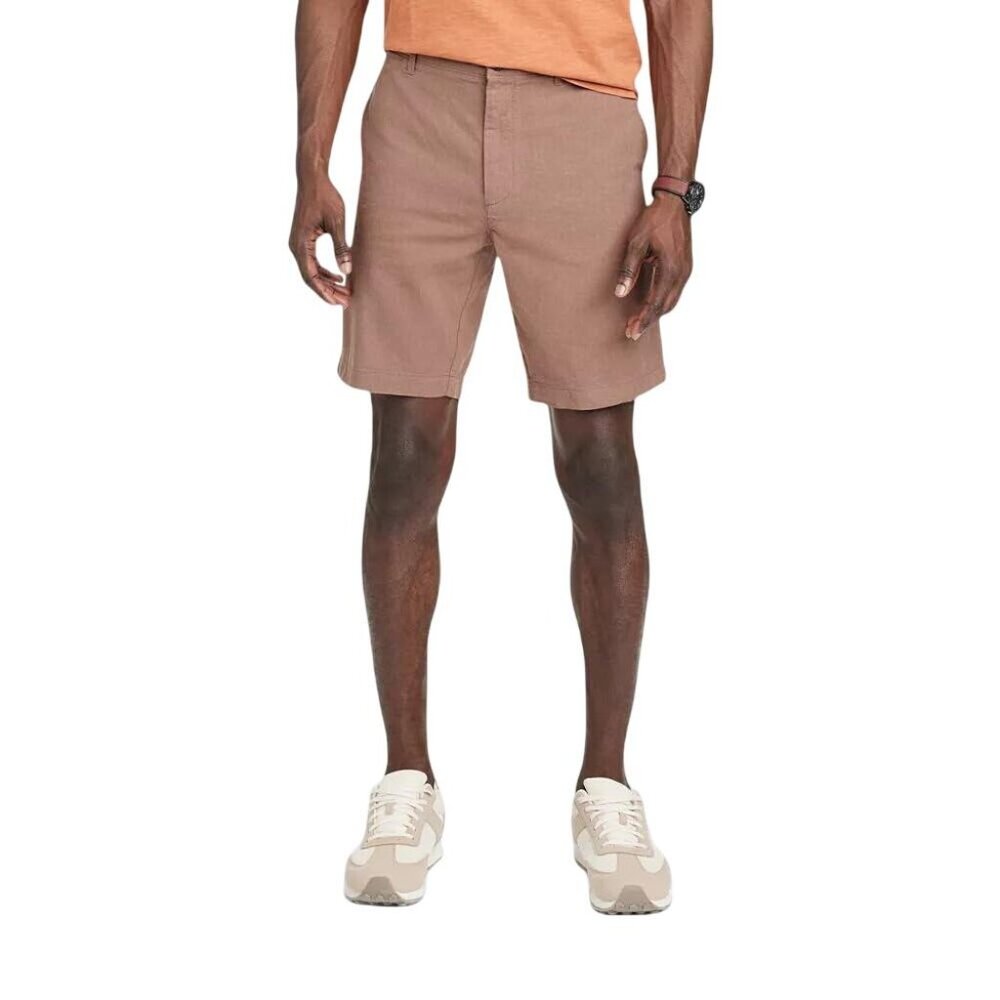 NWT Goodfellow & Co Every Wear 9" Slim Fit Flat Front Chino Shorts - Brown 42